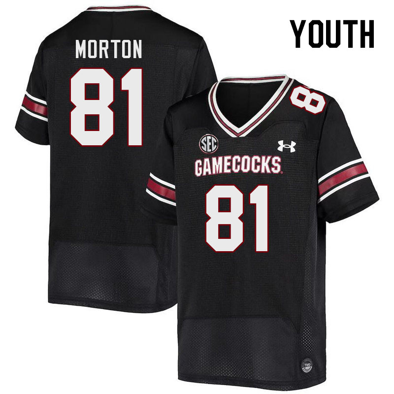 Youth #81 Aaron Morton South Carolina Gamecocks 2023 College Football Jerseys Stitched-Black